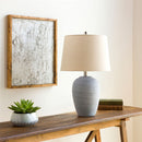 Contract furniture - Antiqued Gray Ceramic Table Lamp - www.oroatrade.com