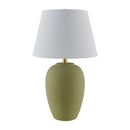 Contract furniture - Hand-painted Green Ceramic Table Lamp - www.oroatrade.com