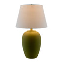 Contract furniture - Hand-painted Green Ceramic Table Lamp - www.oroatrade.com