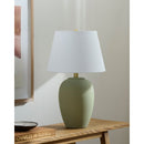 Contract furniture - Hand-painted Green Ceramic Table Lamp - www.oroatrade.com