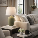 Contract furniture - Hand-painted Green Ceramic Table Lamp - www.oroatrade.com