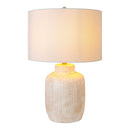 Hospitality furniture - Beige Linen Ceramic Table Lamp - www.oroatrade.com