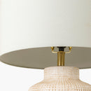 Hospitality furniture - Beige Linen Ceramic Table Lamp - www.oroatrade.com