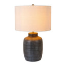 Hospitality furniture - Beige Linen Ceramic Table Lamp - www.oroatrade.com