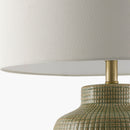 Hospitality furniture - White Linen Ceramic Table Lamp - www.oroatrade.com