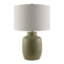 Hospitality furniture - White Linen Ceramic Table Lamp - www.oroatrade.com