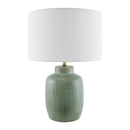 Hospitality furniture - White Linen Ceramic Table Lamp - www.oroatrade.com