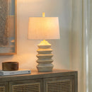Hospitality furniture - Painted Cream Accent Table Lamp - www.oroatrade.com