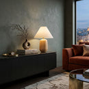 Hospitality furniture - Beige Wood Veneer Table Lamp - www.oroatrade.com