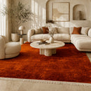 Modern European furniture - Hand-Loomed Wool Fringe Square Carpet - www.oroatrade.com