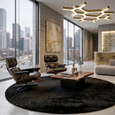 Modern furniture - Hand-Loomed Wool Fringe Round Carpet - www.oroatrade.com