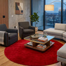 Modern furniture - Hand-Loomed Wool Fringe Round Carpet - www.oroatrade.com
