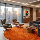Modern furniture - Hand-Loomed Wool Fringe Round Carpet - www.oroatrade.com