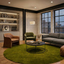 Modern furniture - Hand-Loomed Wool Fringe Round Carpet - www.oroatrade.com