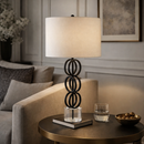 Hospitality furniture - Metal Rings Accent Table Lamp - www.oroatrade.com
