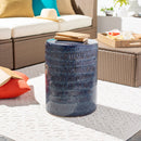 Hospitality furniture - Blue Glazed Garden Stool - www.oroatrade.com