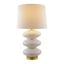 Modern European furniture - White Glass Accent Table Lamp - www.oroatrade.com