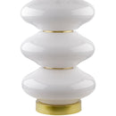 Modern European furniture - White Glass Accent Table Lamp - www.oroatrade.com