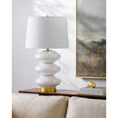 Modern European furniture - White Glass Accent Table Lamp - www.oroatrade.com