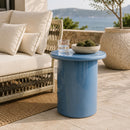 Hospitality furniture - Blue Ceramic Outdoor Stool - www.oroatrade.com