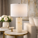 Modern European furniture - Cream Stone Accent Table Lamp - www.oroatrade.com