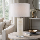 Modern European furniture - Burnished Cream Stone Table Lamp - www.oroatrade.com