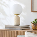 Modern European furniture - White Glass Globe Table Lamp - www.oroatrade.com
