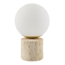 Modern European furniture - White Glass Globe Table Lamp - www.oroatrade.com