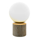 Modern European furniture - White Glass Globe Table Lamp - www.oroatrade.com
