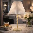 Modern European furniture - Pleated Linen Iron Table Lamp - www.oroatrade.com