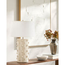 Modern European furniture - Cream Ceramic Embellished Table Lamp - www.oroatrade.com