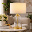 Modern European furniture - Clear Glass Cotton Table Lamp - www.oroatrade.com