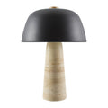 Modern European furniture - Metal Shade Travertine Table Lamp L - www.oroatrade.com