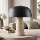 Modern European furniture - Metal Shade Travertine Table Lamp L - www.oroatrade.com