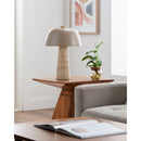 Modern European furniture - Metal Shade Travertine Table Lamp L - www.oroatrade.com