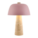 Modern European furniture - Metal Shade Travertine Table Lamp L - www.oroatrade.com