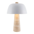 Modern European furniture - Metal Shade Travertine Table Lamp L - www.oroatrade.com