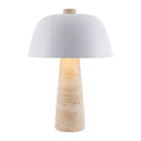 Modern European furniture - Metal Shade Travertine Table Lamp L - www.oroatrade.com