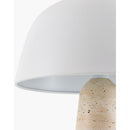 Modern European furniture - Metal Shade Travertine Table Lamp L - www.oroatrade.com