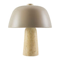Modern European furniture - Metal Shade Travertine Table Lamp S - www.oroatrade.com