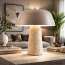 Modern European furniture - Metal Shade Travertine Table Lamp S - www.oroatrade.com