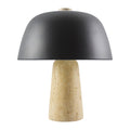 Modern European furniture - Metal Shade Travertine Table Lamp S - www.oroatrade.com