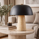 Modern European furniture - Metal Shade Travertine Table Lamp S - www.oroatrade.com