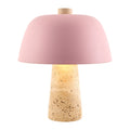 Modern European furniture - Metal Shade Travertine Table Lamp S - www.oroatrade.com