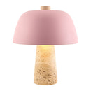 Modern European furniture - Metal Shade Travertine Table Lamp S - www.oroatrade.com