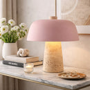 Modern European furniture - Metal Shade Travertine Table Lamp S - www.oroatrade.com
