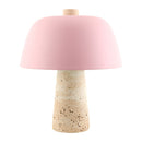 Modern European furniture - Metal Shade Travertine Table Lamp S - www.oroatrade.com