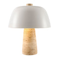 Modern European furniture - Metal Shade Travertine Table Lamp S - www.oroatrade.com
