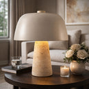 Modern European furniture - Metal Shade Travertine Table Lamp S - www.oroatrade.com