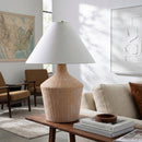 Modern European furniture - Glazed Beige Ceramic Table Lamp - www.oroatrade.com